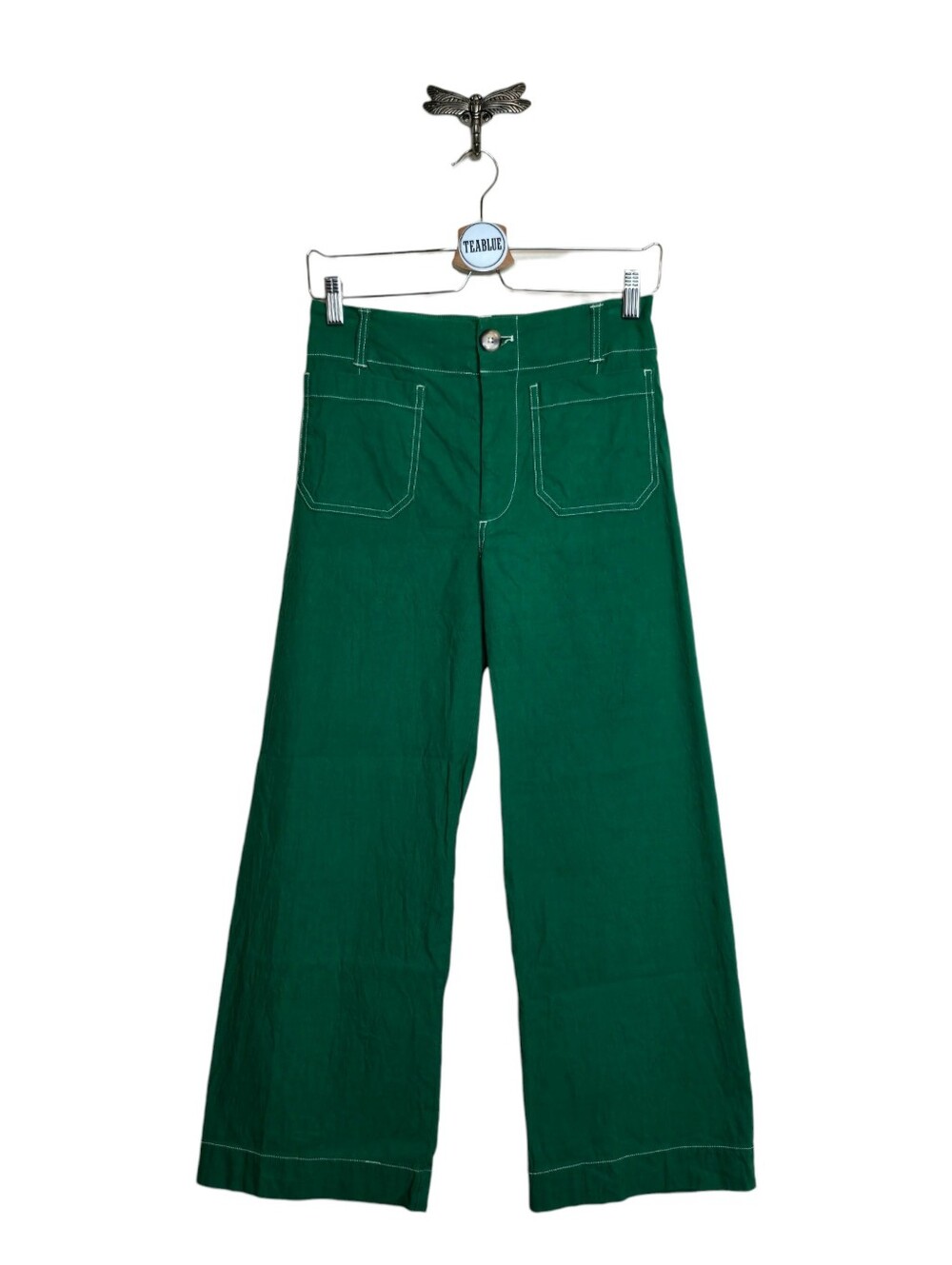 Maeve The Colette Crop Wide-Leg Pants: Contrast-Stitch Edition 25 Magic Fabric - Picture 2 of 13